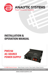Analytic Systems PWS150 Installation & Operation Manual