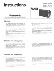 Panasonic RAMSA WS-A35 Instructions