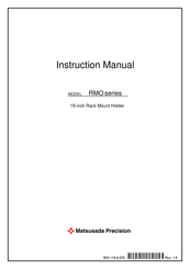 Matsusada Precision RMO Series Instruction Manual