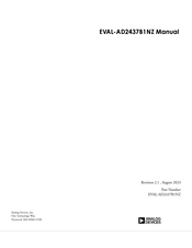 Analog Devices EVAL-AD2437B1NZ Evaluation Board Manual