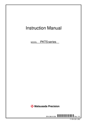 Matsusada Precision PKTS500V4.8A800W Instruction Manual