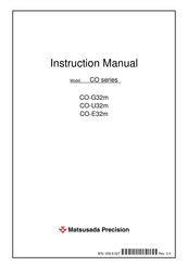 Matsusada Precision CO-G32m Instruction Manual
