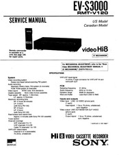 Sony EV-S3000 Service Manual