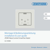 ZEWOTHERM ZEWO BasicControl SmartFan 14150003 Installation & User Manual