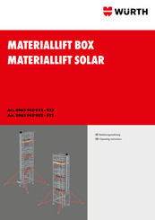 Würth 962 940 922-932 Operating Instructions Manual