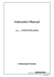 Matsusada Precision PVCEJ Series Instruction Manual