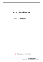 Matsusada Precision DOKF Series Instruction Manual