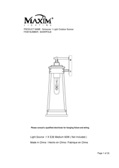 Maxim Lighting Schooner Manual