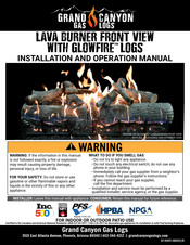 Grand Canyon Gas Logs Glowfire GFWOC24 Installation And Operation Manual