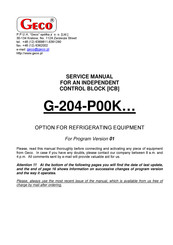 Geco G-204-P00K Series Service Manual