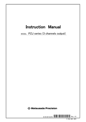 Matsusada Precision PZJ Series Instruction Manual