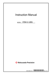 Matsusada Precision PZM-0.12BS Instruction Manual