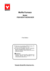 Yamato FO710CR Manual