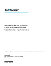 Tektronix MSO46B Declassification And Security Instructions