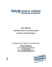 PCB TORKDISC 5308D-02A Installation And Operating Manual
