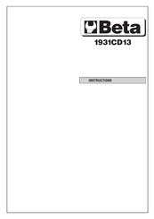 Beta 1931CD13 Instructions Manual
