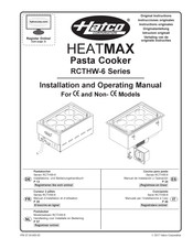 Hatco HEATMAX RCTHW-6 Series Installation And Operating Manual