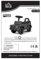 HOMCOM 370-163 Assembly Instruction Manual