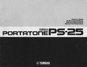 Yamaha Portatone PS-25 Owner's Manual