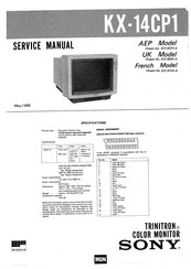 Sony TRINITRON KX-14CP1 Service Manual