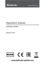 Defender Glion C-123 Operation Manual