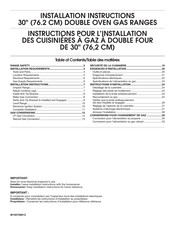 Whirlpool WGG755S0BS04 Installation Instructions Manual