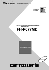 Pioneer Carrozzeria FH-P077MD Operating Instructions Manual