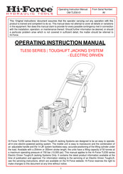 Hi-Force TLE50 Series Operating Instructions Manual