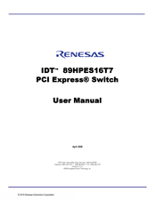 Renesas IDT 89HPES16T7 User Manual