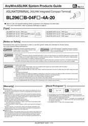 Anywire ASLINK BL287PB-04FS-4A-20 Product Manual