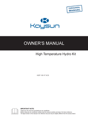 Kaysun KWF-140 HT ACS Owner's Manual