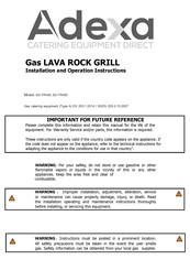 Adexa 6G-TRH40 Installation And Operation Instruction Manual