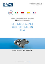 OMCR B02.42.15 Use And Maintenance Manual