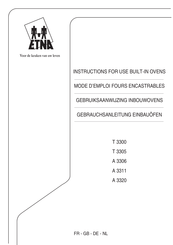 ETNA A3320FTRVS/E02 Instructions For Use Manual