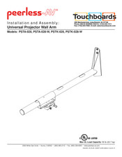 peerless-AV PSTA-028-W Installation And Assembly Manual