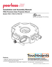 peerless-AV PRG-1 Installation And Assembly Manual