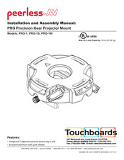 peerless-AV PRGS-1S Installation And Assembly Manual