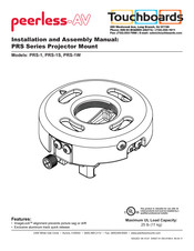peerless-AV PRSS-1WPRS Installation And Assembly Manual