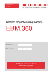 Euroboor EBM.360 Operator's Manual