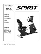 Spirit CR900 ENT Owner's Manual