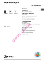 Indesit IN OZ 2311 FR Operating Instructions Manual