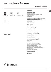 Indesit IWD 61481 Instructions For Use Manual