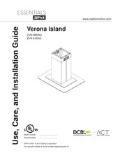 Zephyr Essentials Verona Island Use, Care And Installation Manual