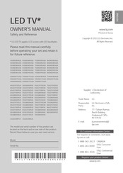 LG 75NANO80AQA Owner's Manual