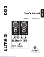 Behringer ULTRA-DI DI120 User Manual