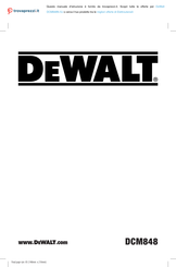 DeWalt DCM848 Original Instructions Manual