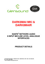 Glensound DANTE DARK8MAIR Manual