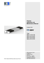 HSB Alpha 15-B-155 Original Assembly And Maintenance Manual