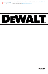 DeWalt DW711 Original Instructions Manual