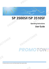 Ricoh Aficio SP 350SF User Manual